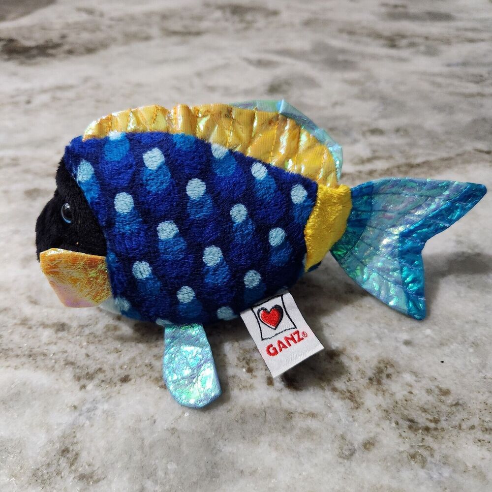 Ganz Webkinz Lil' Kinz Blue Triggerfish Stuffed Animal - No Code.
